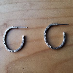 Gorgeous Vintage Silver Hoop Earrings
